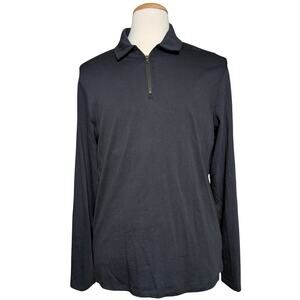 Vince Pima Cotton Quarter Zip Long Sleeves Lightweight Sweatshirt Men's Size M